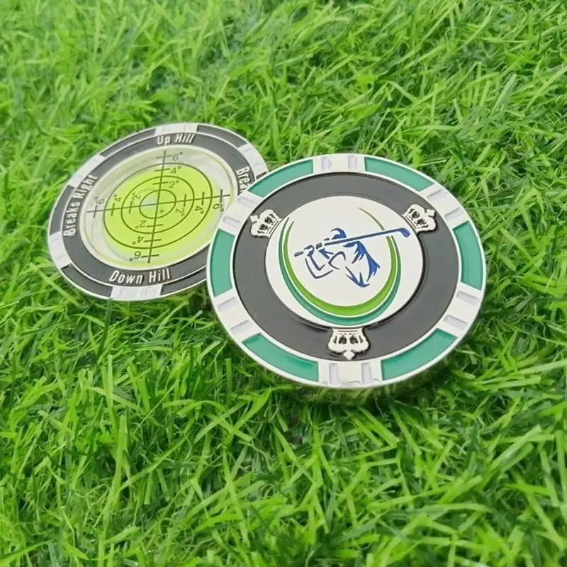 Alignment Golf Ball Marker With Slope Reader