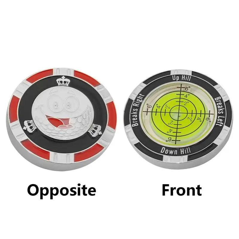 Alignment Golf Ball Marker With Slope Reader